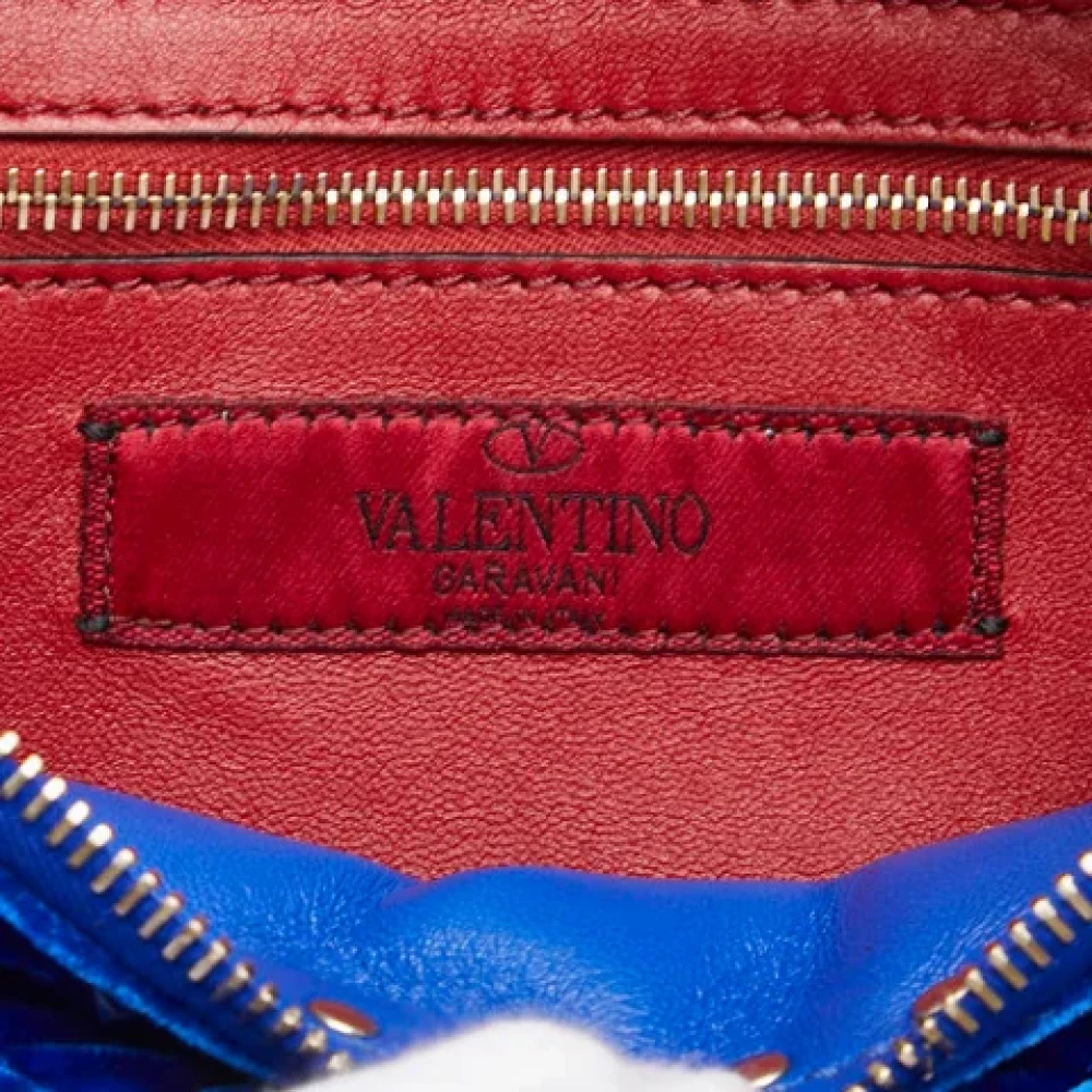 Valentino Vintage Pre-owned Leather crossbody-bags Blue Dames