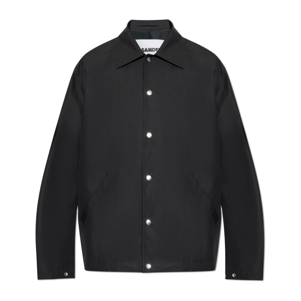 Jil Sander Men's Black Jacket With Collar - Light Jackets - M - Jackets