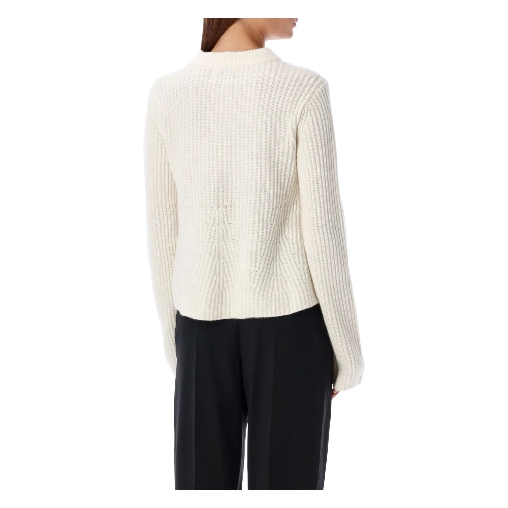 Loulou Studio Kasjmier Flare Gebreide Kleding Ivoor Aw24 Beige Dames