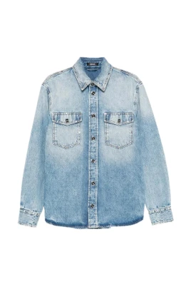 Embellished Denim Overshirt