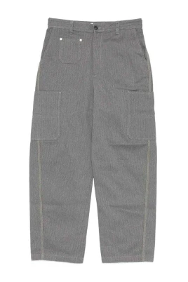 Front Couture Seams Denim Trousers