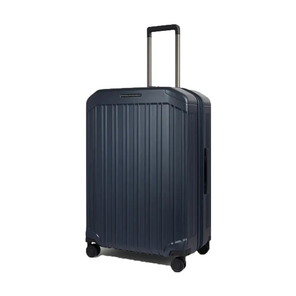 Piquadro Uitbreidbare vierwielige hardschalige trolleybagage Blue Unisex
