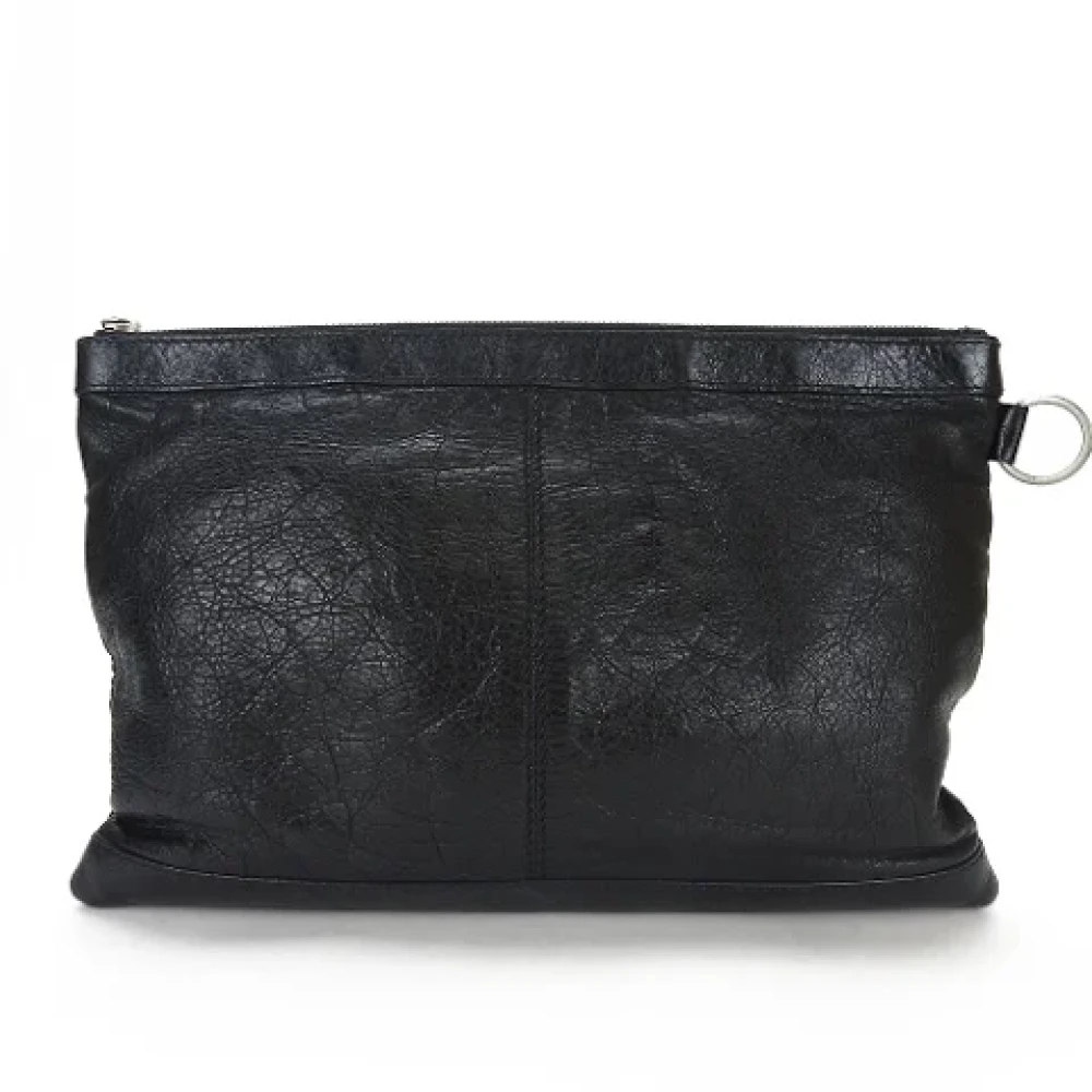 Balenciaga Vintage Pre-owned Leather clutches Black Dames