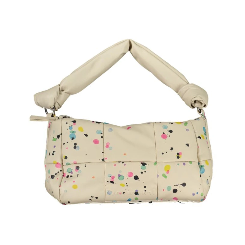 Desigual Women's Beige Handbag With Adjustable Shoulder Strap