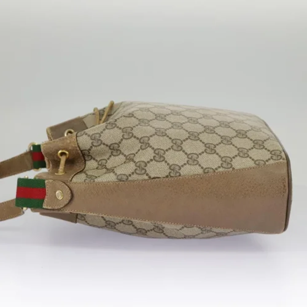 Gucci Vintage Pre-owned Canvas shoulder-bags Beige Dames