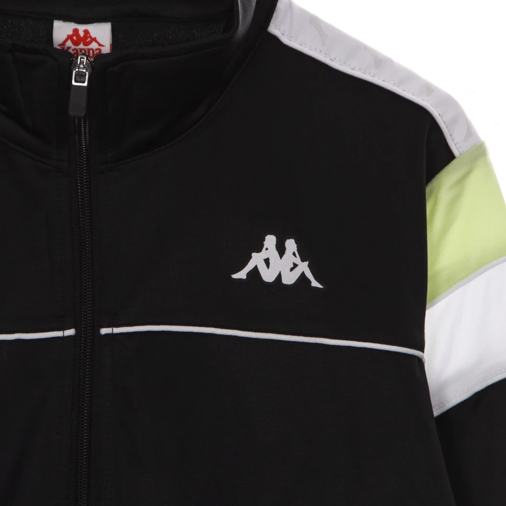 Kappa Slim Zwart groen Trainingsjack Black Heren