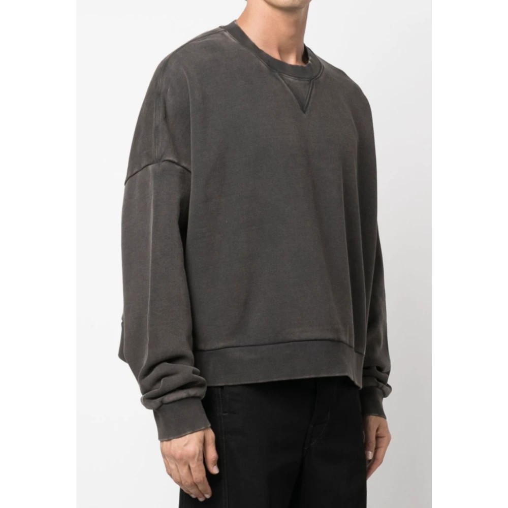 Entire Studios Zwart Crew Gewassen Box Tee Black Heren