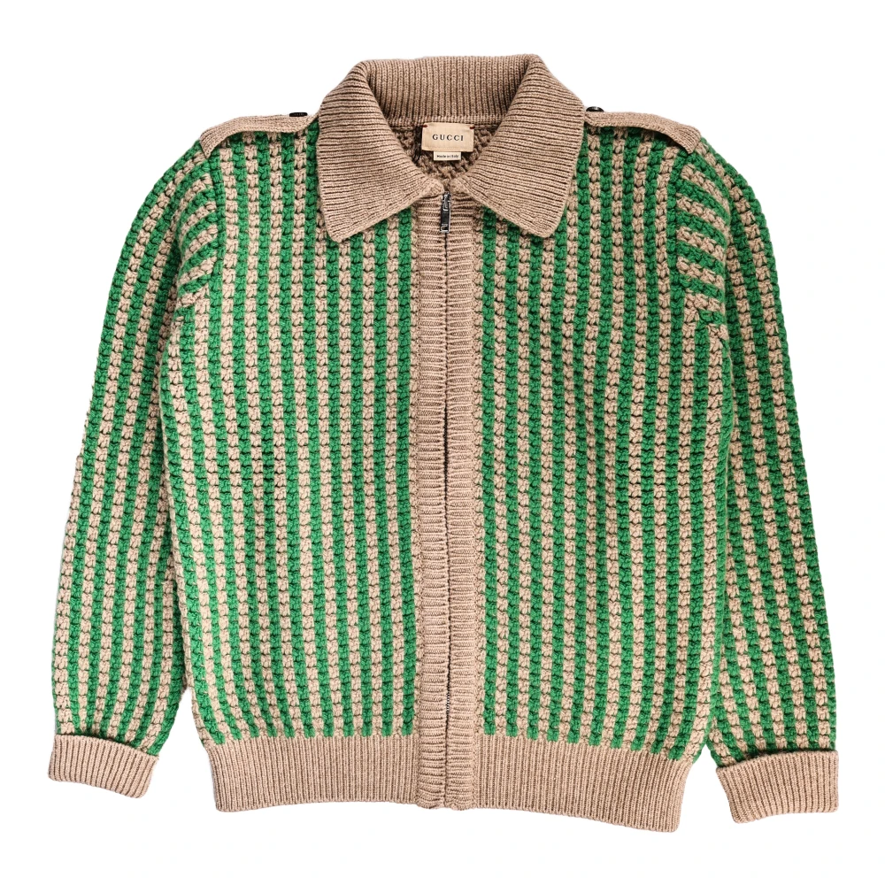 Gucci Logo Zip Barn Cardigan Multicolor, Pojke