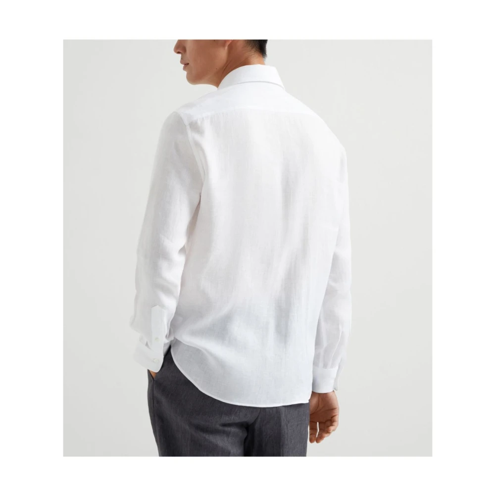 BRUNELLO CUCINELLI Wit Overhemd voor Mannen White Heren
