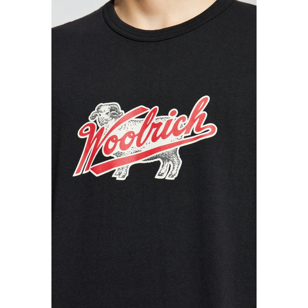 Woolrich Bedrukt T-shirt Black Heren