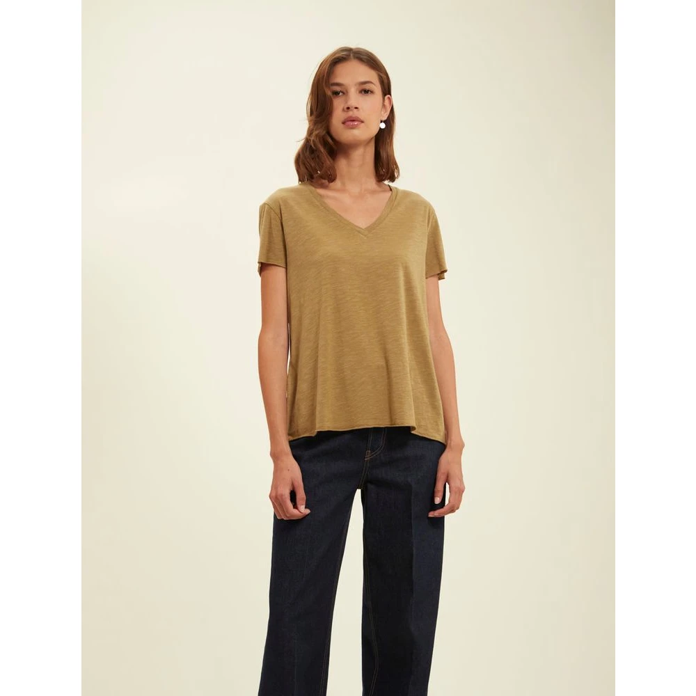 Ines De La Fressange Paris Katalina khaki T-shirt Brown Dames