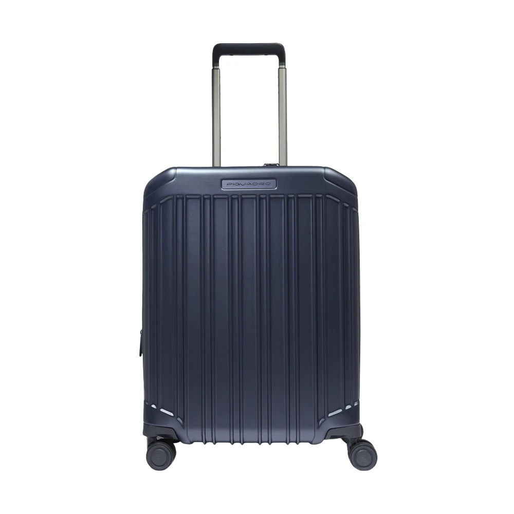 Piquadro Unisex Blå Resväskor One Size, Polyester, Kabin Storlek Expanderbar Hårdskalig Spinner