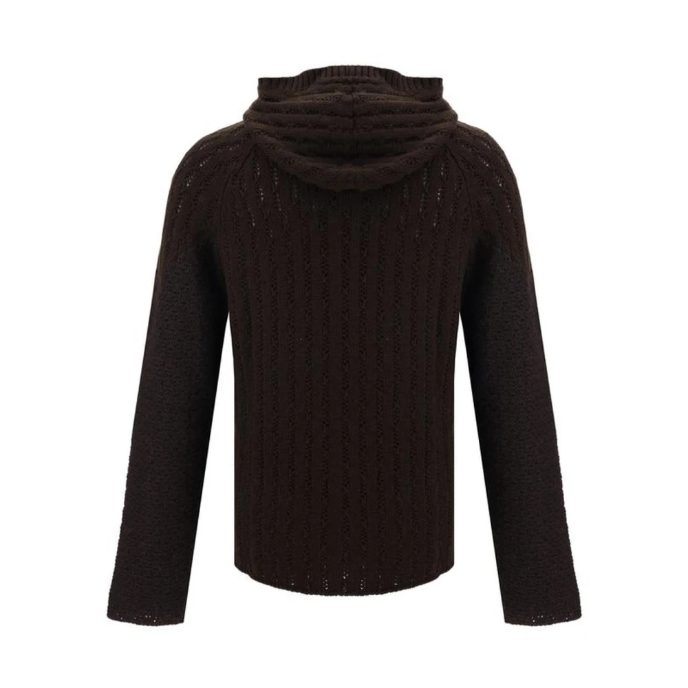 ROA Monochrome Hoodie van wol Brown Heren