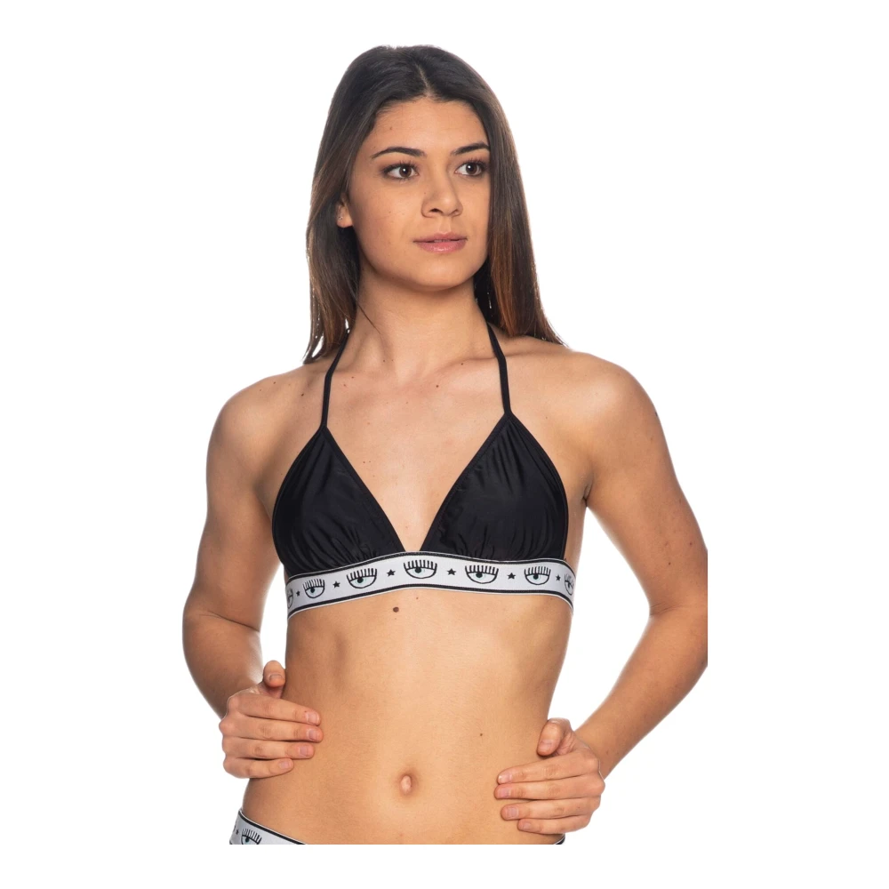 Chiara Ferragni Collection Stijlvolle Bikini Top Black Dames