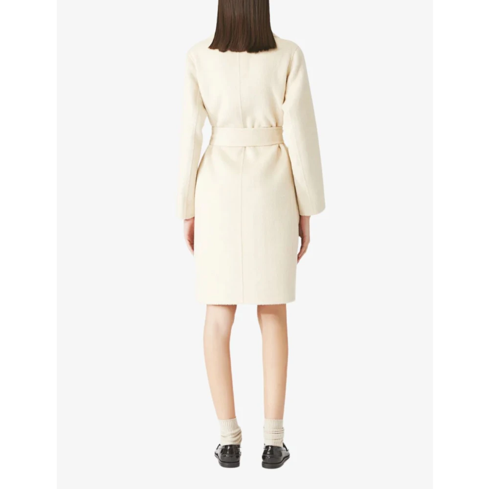 Nenette Korte Mantel Dubbele Stof Beige Dames