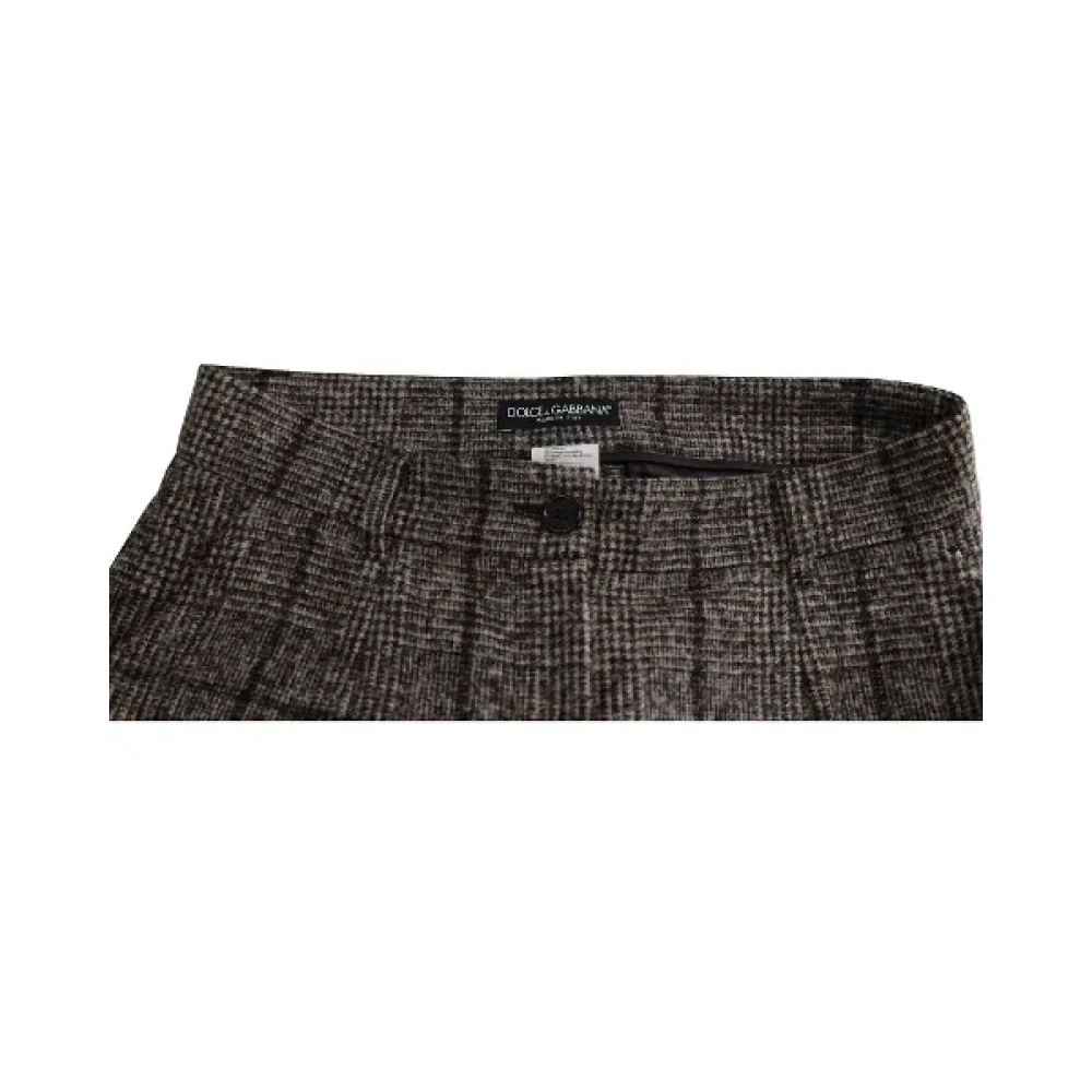 Dolce & Gabbana Pre-owned Wool bottoms Brown Dames