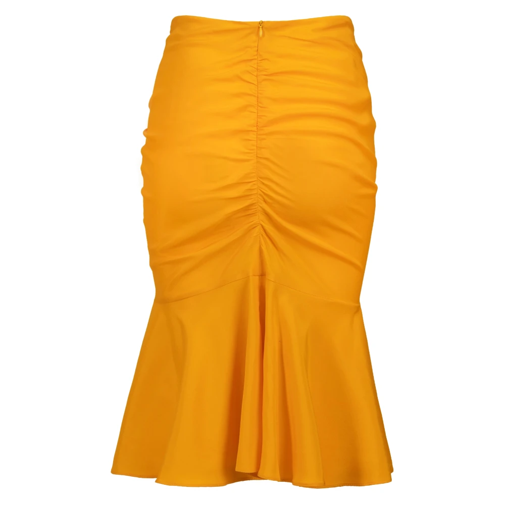 Jaaf Gerimpelde zijden jurk in tangerine oranje Orange Dames