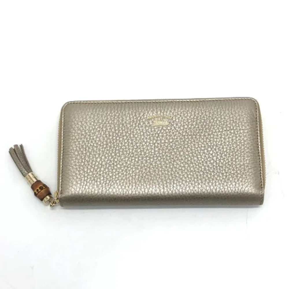 Gucci Vintage Pre-owned Leather wallets Yellow Dames