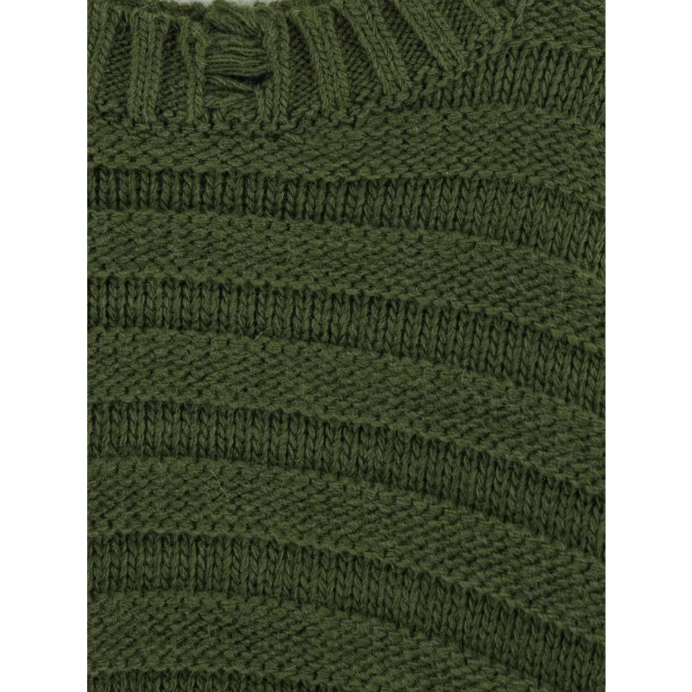 MM6 Maison Margiela Wollen Cropped Gebreid Green Dames