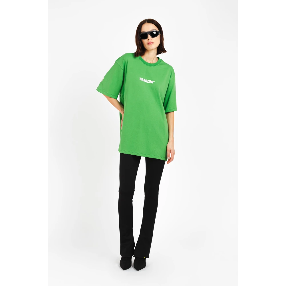 Barrow T-shirt Bubble Lettertype Green Unisex