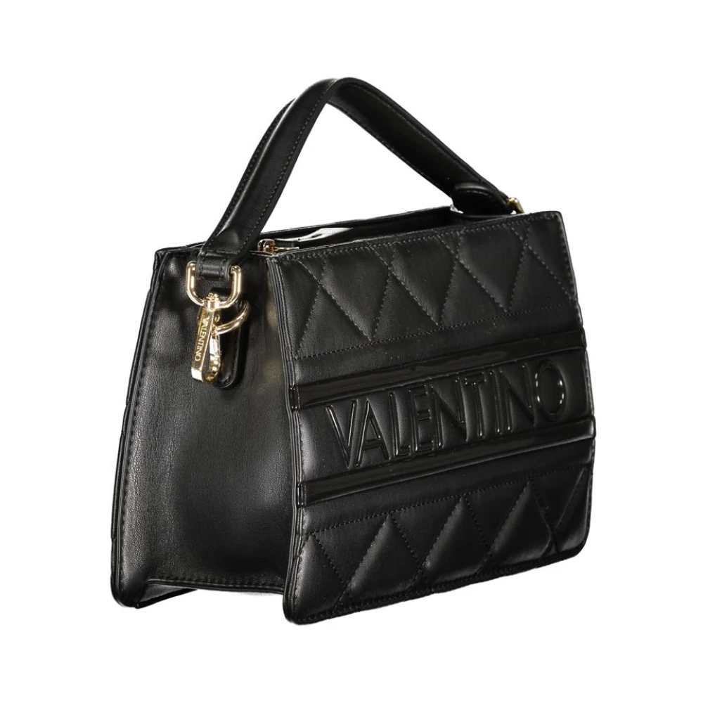 Valentino by Mario Valentino Zwarte Polyethyleen Handtas met Afneembare Handvat Black Dames