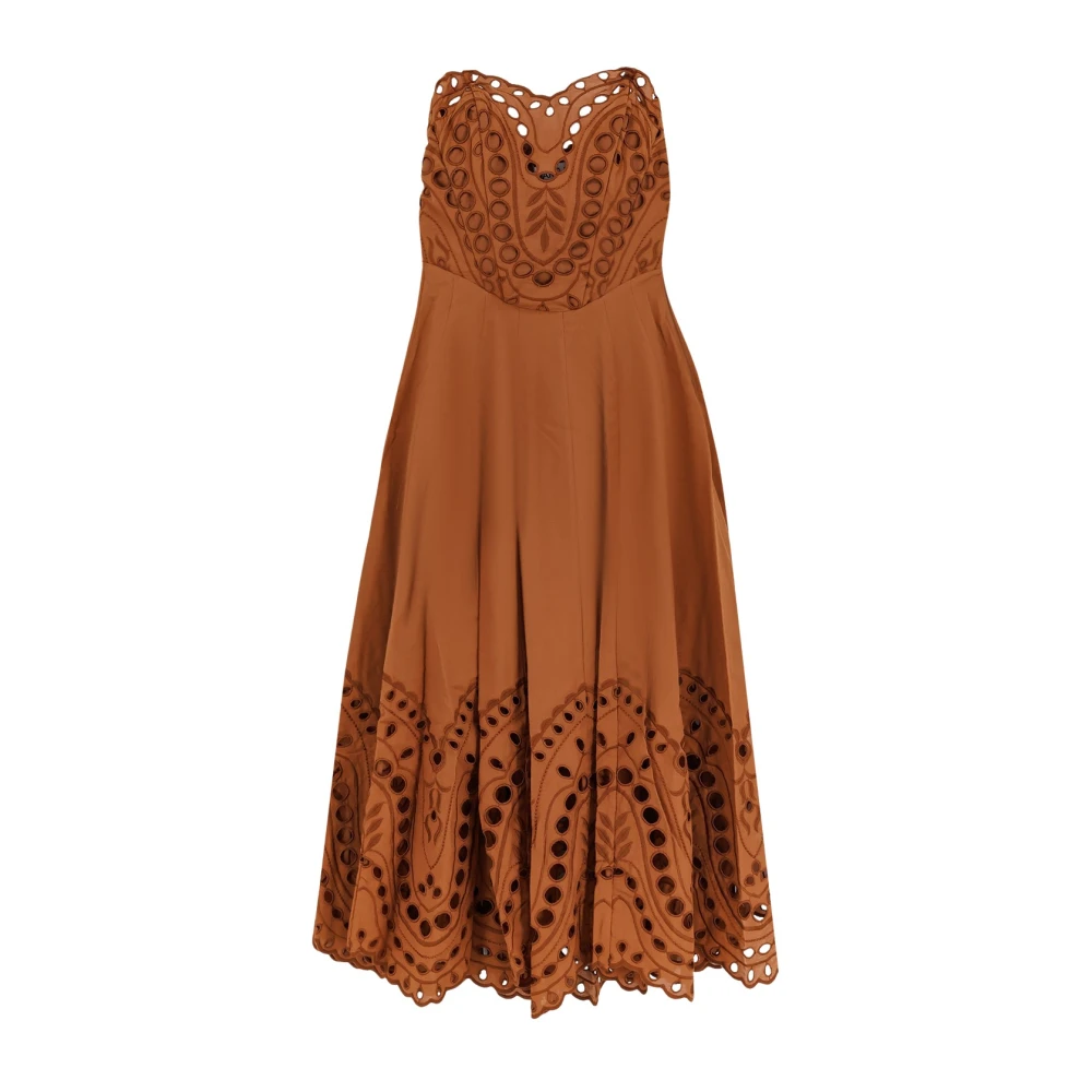 Charo Ruiz Ibiza Brown Solace Midi Dress - Female - Midi Dresses - Xs - Dresses