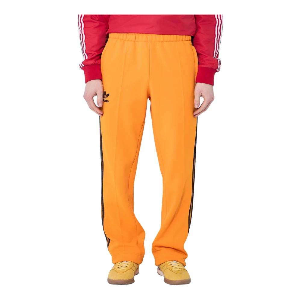 Adidas Logo Motif Track Pants Orange Heren