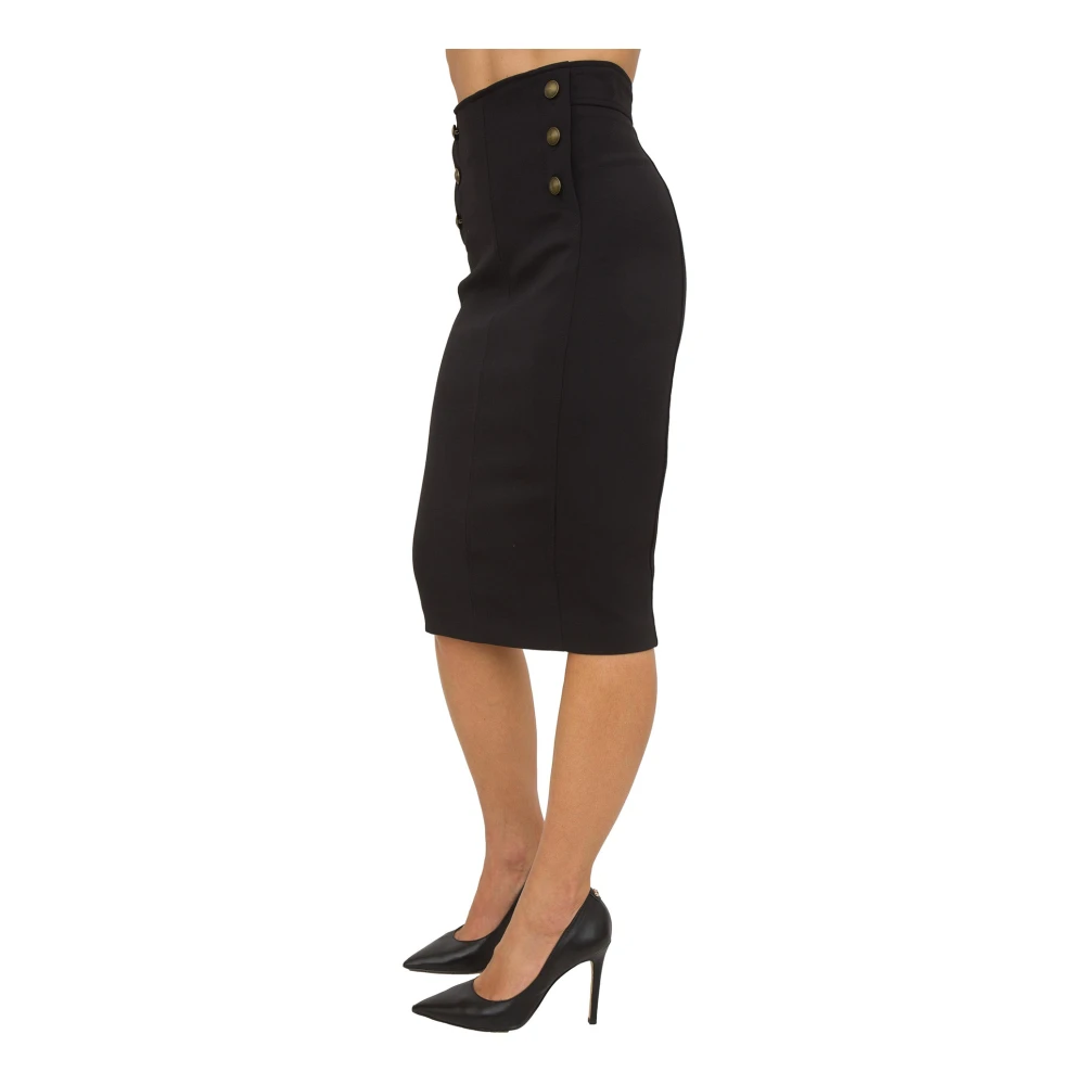 Nenette Zwart Cady Pencilrok Black Dames
