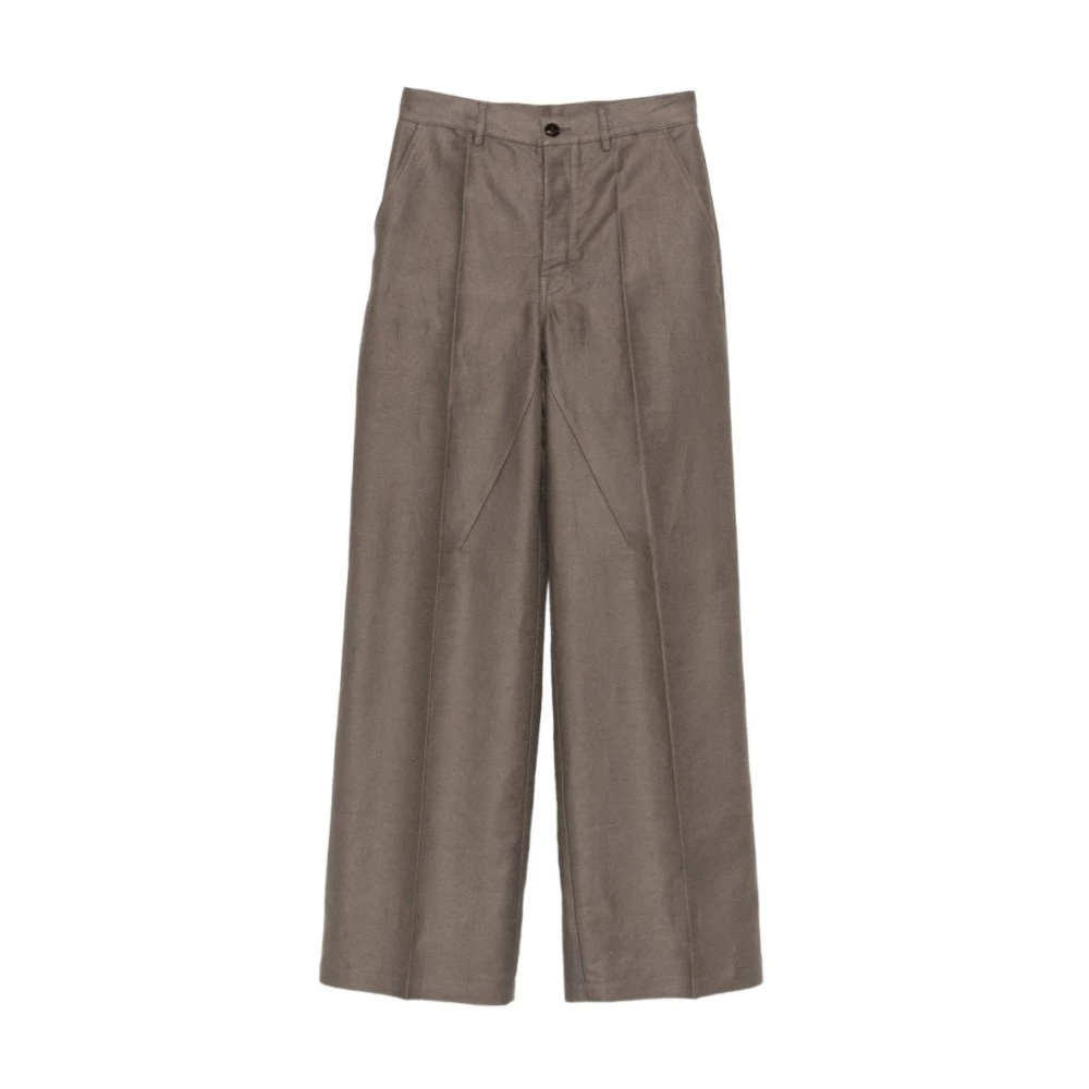 Rick Owens , Wide Trousers, Female, Gray, W28, Wide Trousers