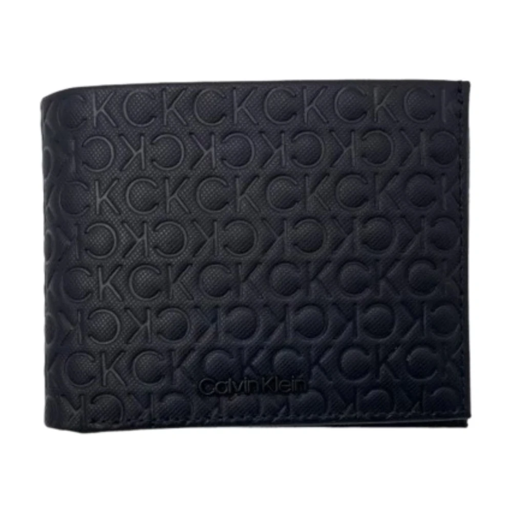 Calvin Klein Heren Trifold Portemonnee met Muntvak Black Heren