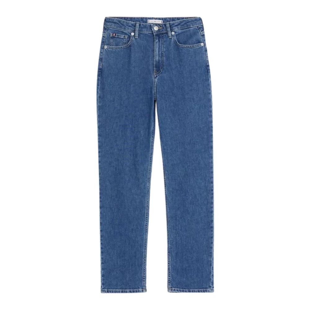 Tommy Hilfiger Höga midje raka jeans Blue, Dam