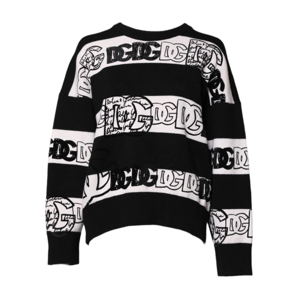 Dolce & Gabbana Women's Multicolor Luxurious Logo Print Cashmere Jumper - Cashmere Knitwear - S - Knitwear