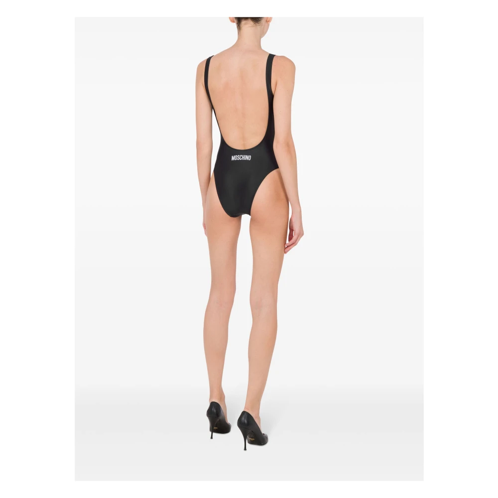 Moschino Zwart zee kleding met logoprint Black Dames