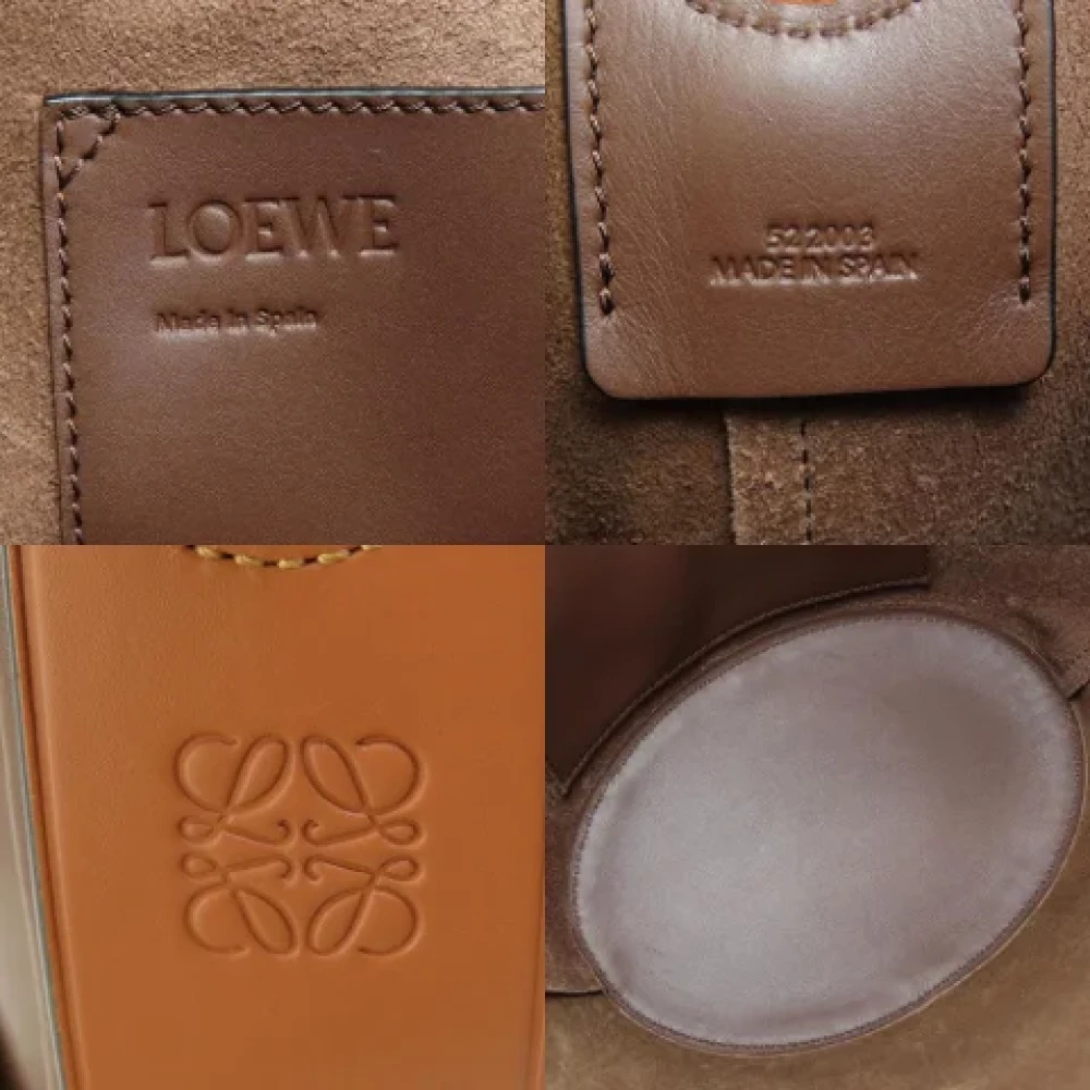 Loewe Pre-owned Fabric shoulder-bags Brown Dames