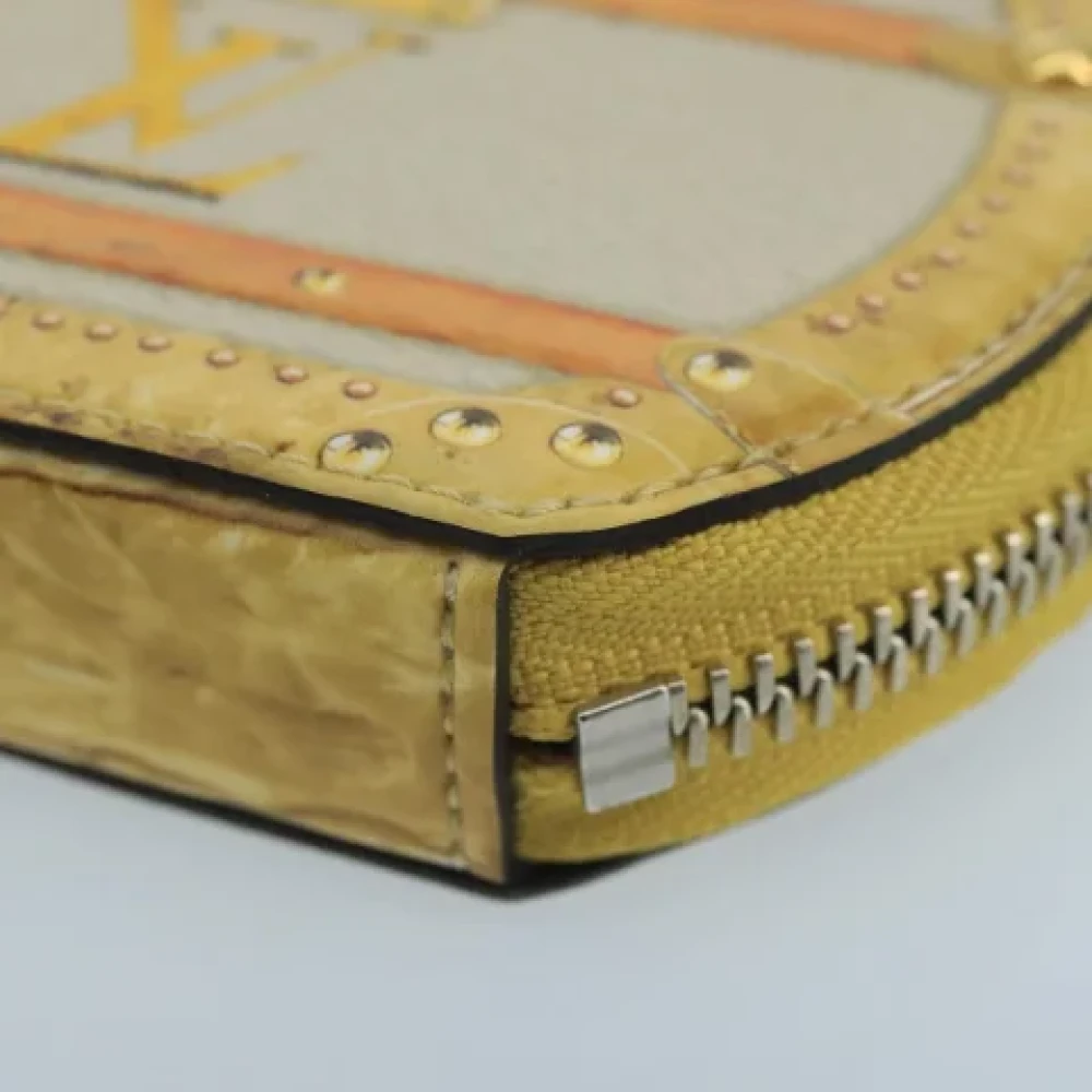 Louis Vuitton Vintage Pre-owned Leather wallets Yellow Dames