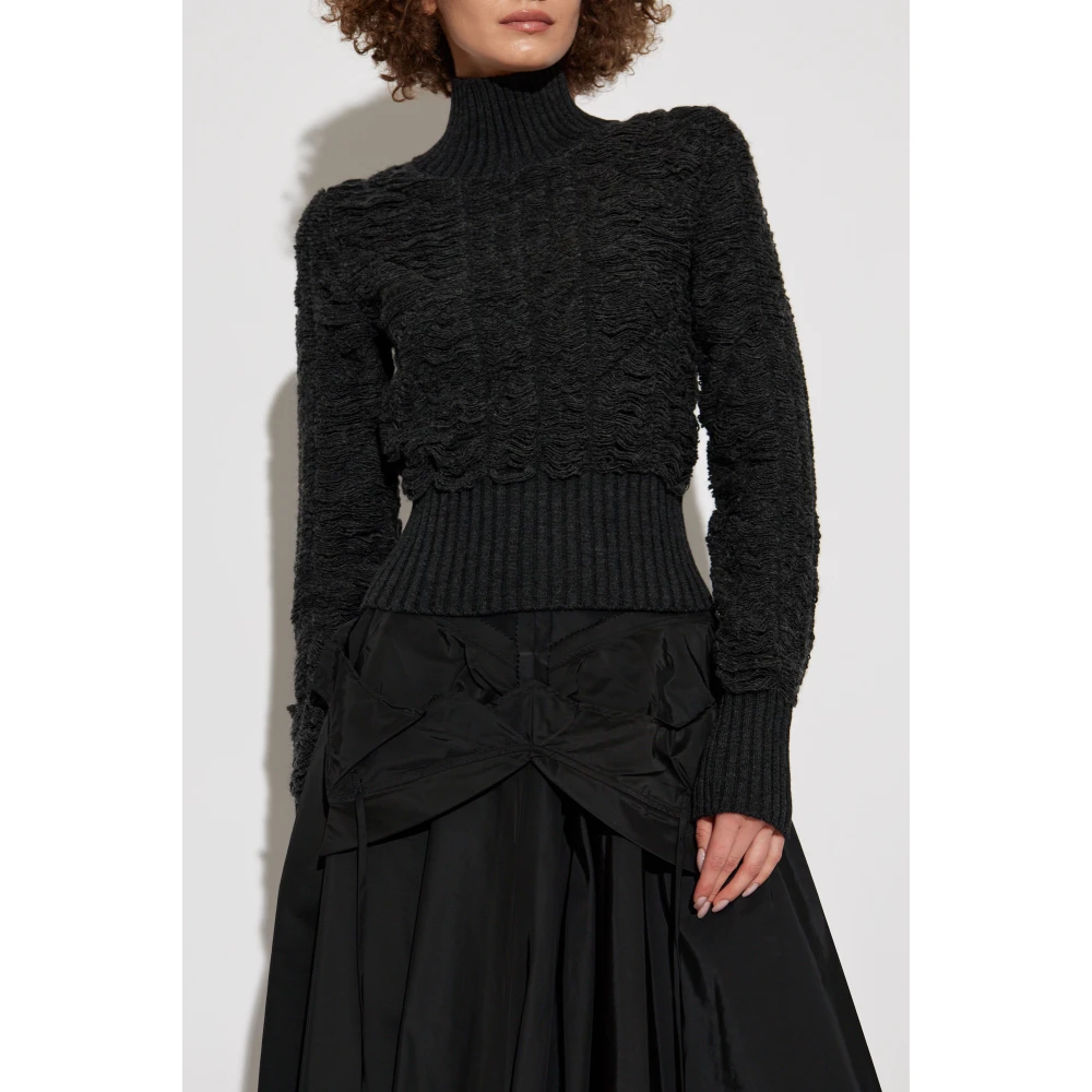MM6 Maison Margiela Wol wollen trui met turtleneck Gray Dames