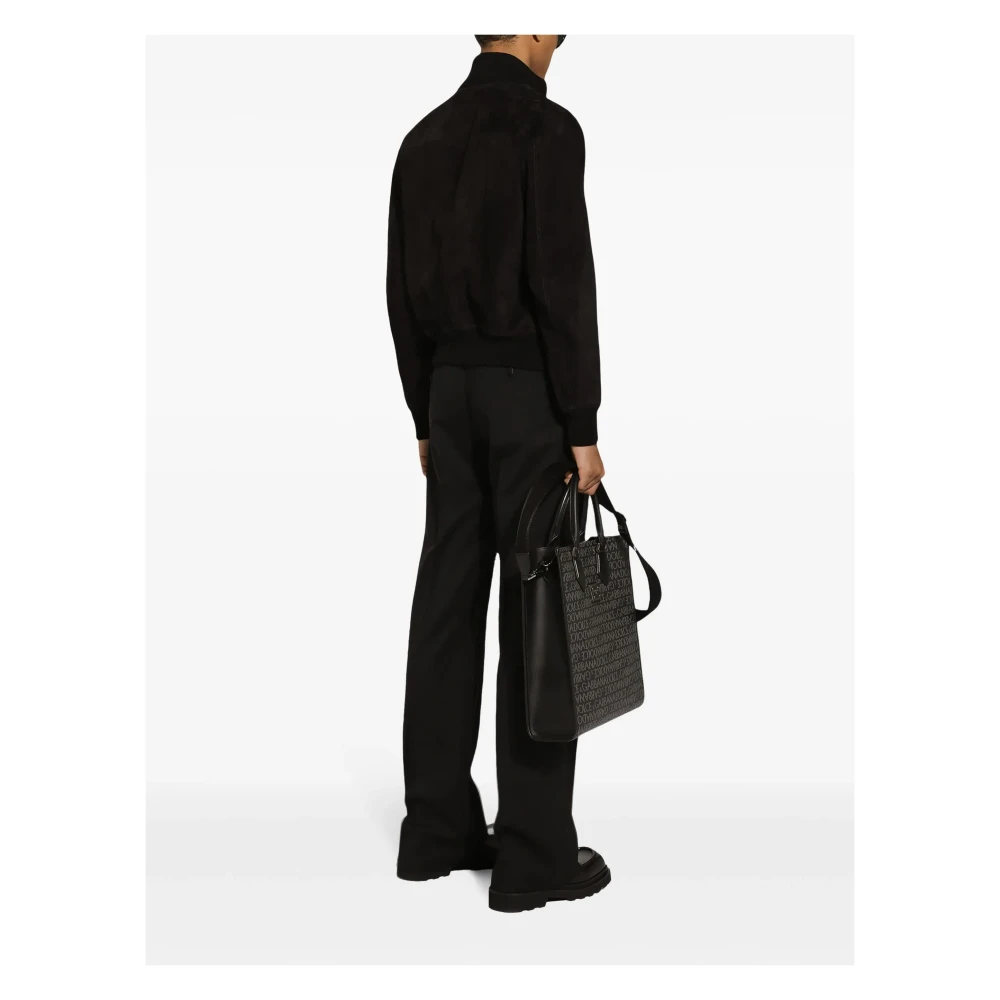 Dolce & Gabbana Zwarte Jas Black Heren