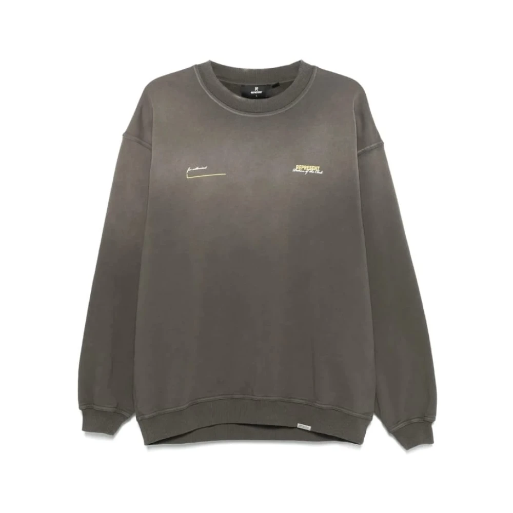 Represent Club Sweater Olive Loose Fit Green Heren