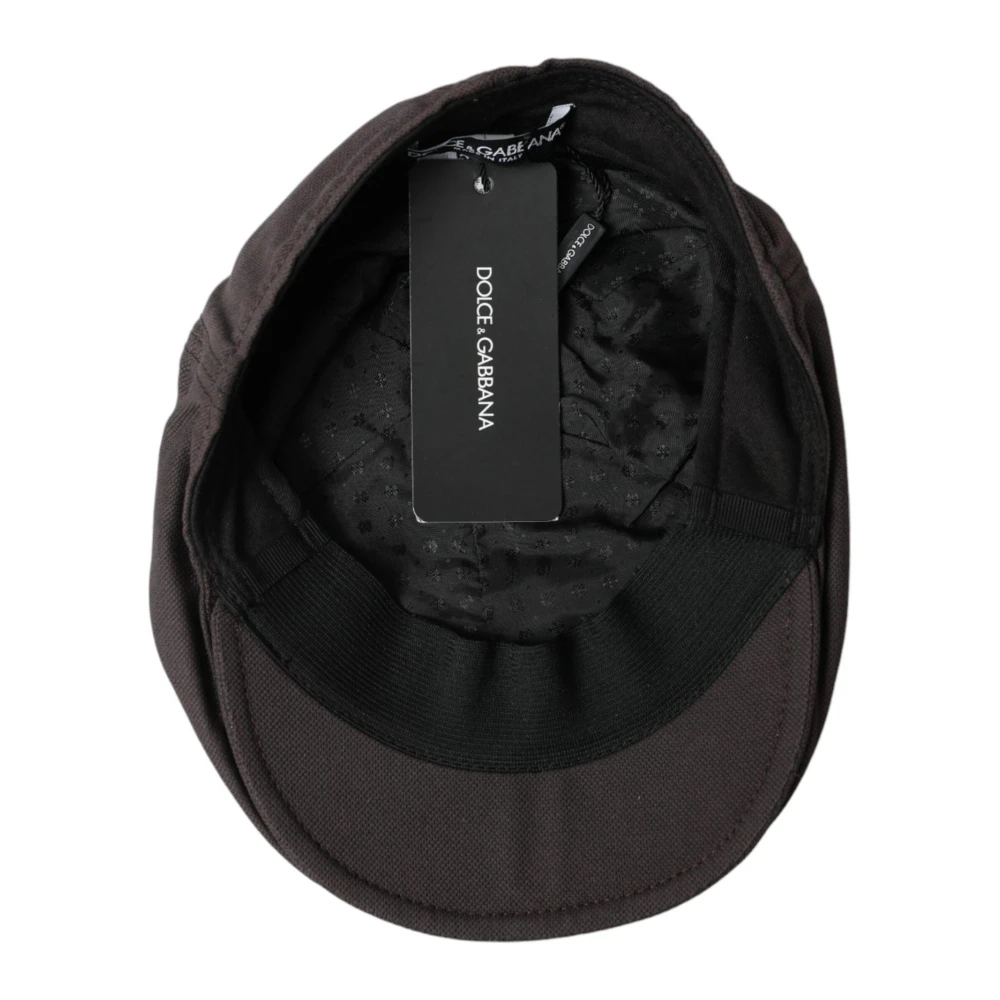 Dolce & Gabbana Bruine Nylon Newsboy Cap Brown Heren