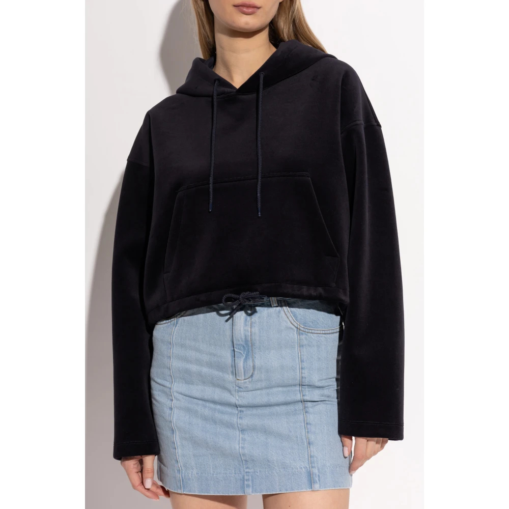 Golden Goose Velvet Hoodie Blue Dames
