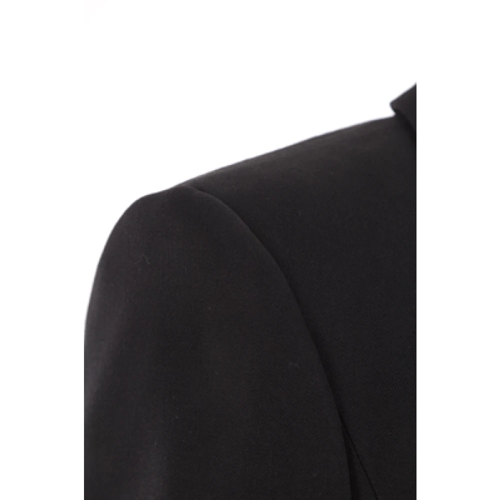Givenchy Zwarte Smokingjas met Satijnen Details Black Dames