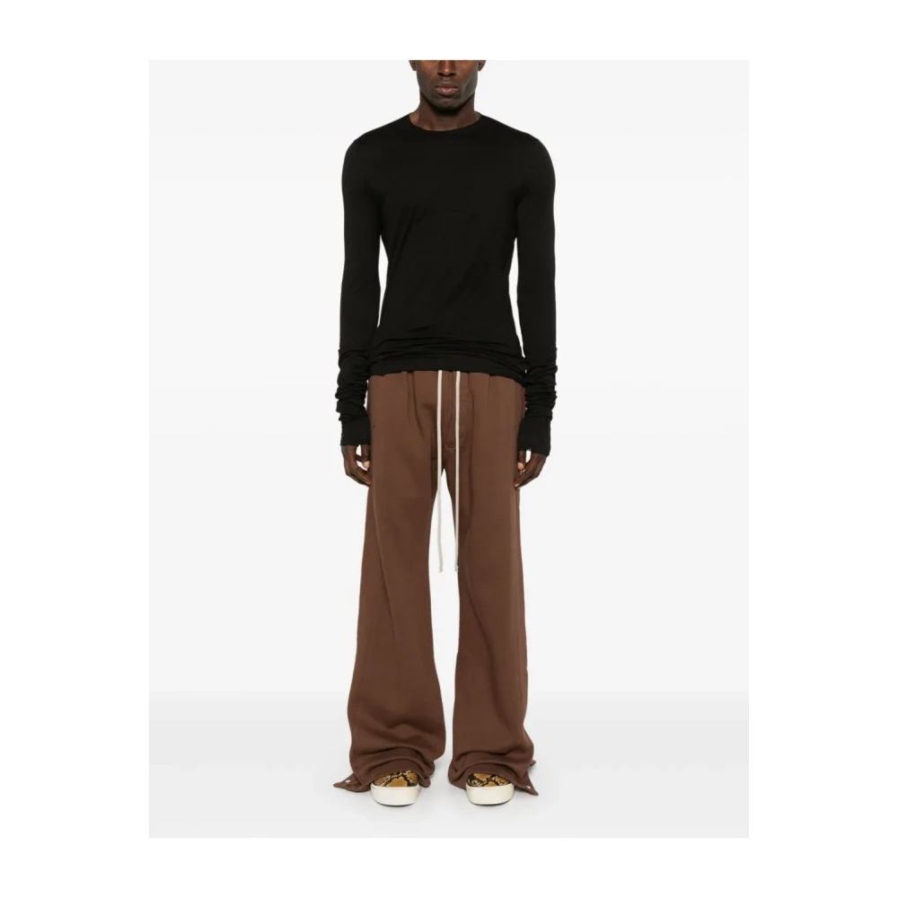Rick Owens Zwarte T-shirts en Polos met Ruwe Randen Black Heren