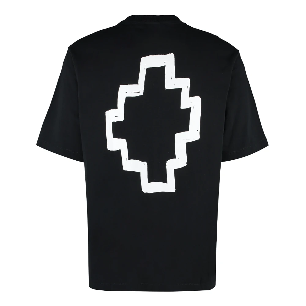 Marcelo Burlon Katoenen Crew-Neck T-Shirt met Achterprint Black Heren