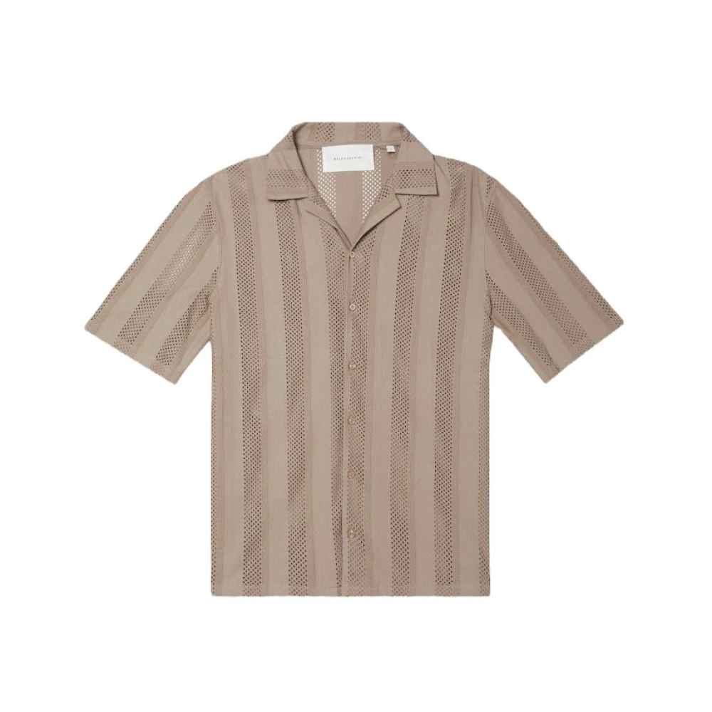 BALDESSARINI Short Sleeve Shirts Brown Heren