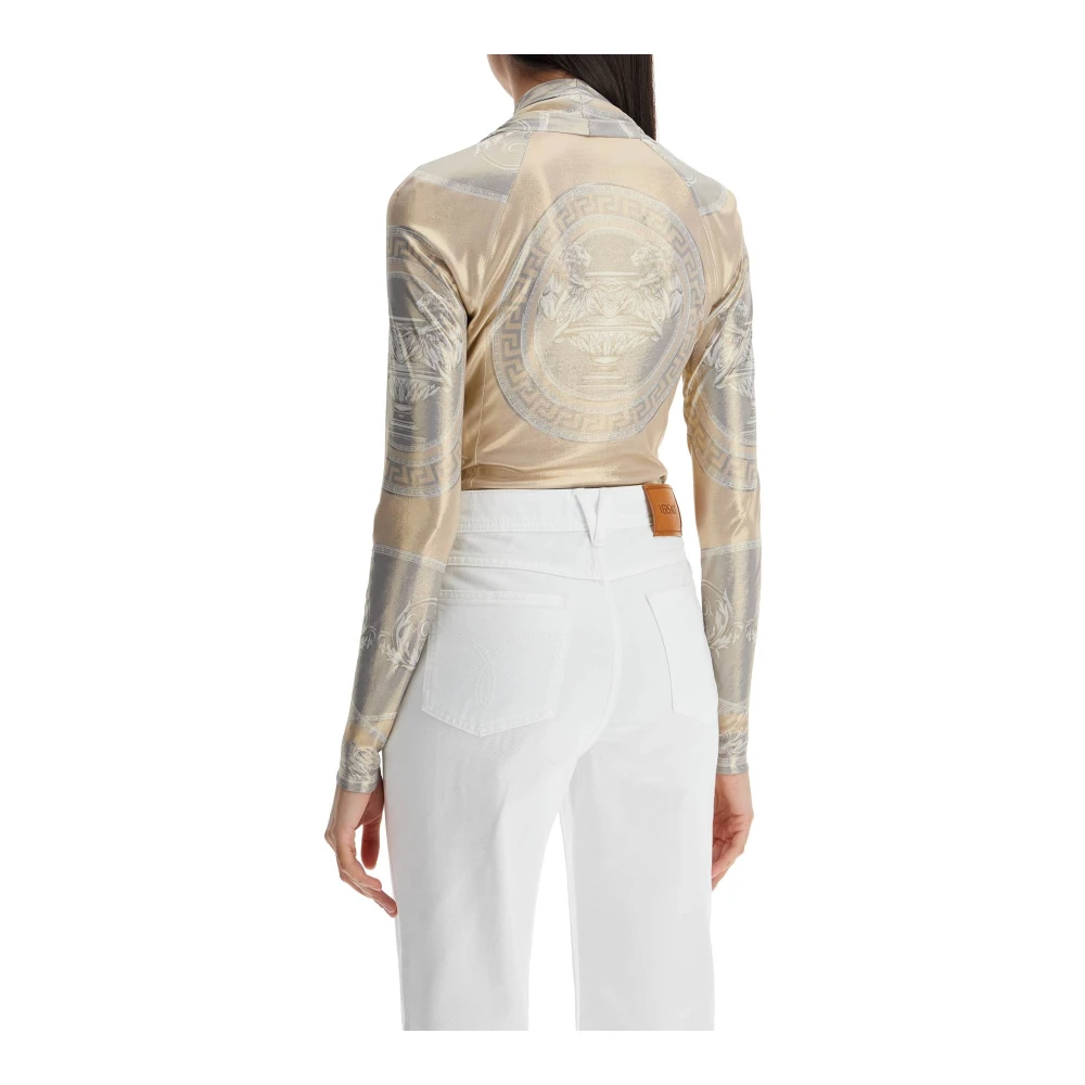 Versace Gelamineerd Jersey Body 'The Cup Of The' Gray Dames