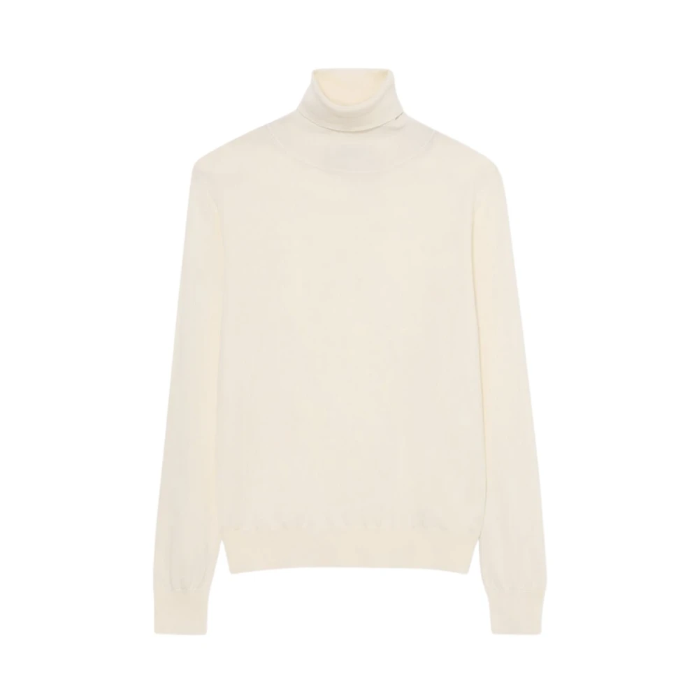 Brooks Brothers Women's White Merino Wool Turtleneck - Turtlenecks - M - Knitwear