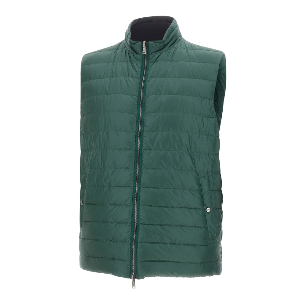 Herno Mannelijk Groente Jassen Heren, Groen, Xl, Nylon, Omkeerbaar Nylon Gilet