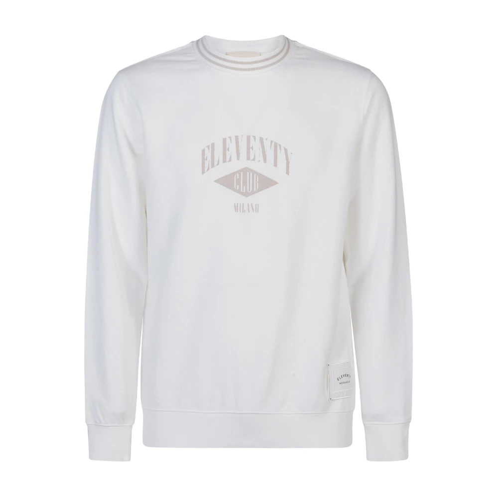 Eleventy Herren Weiß Sweatshirts & Hoodies, Lgröße: