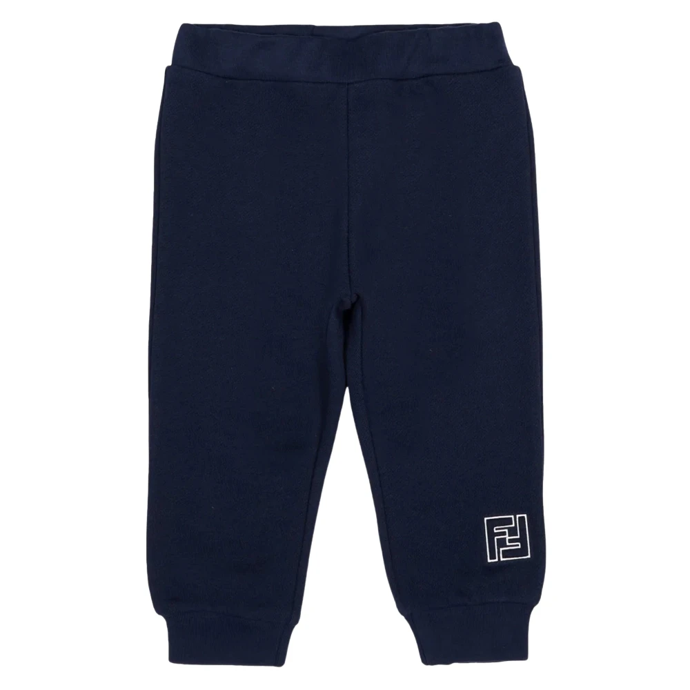 Fendi Boys Blue Sweatpants, 2 Y, Ff Logo Joggers