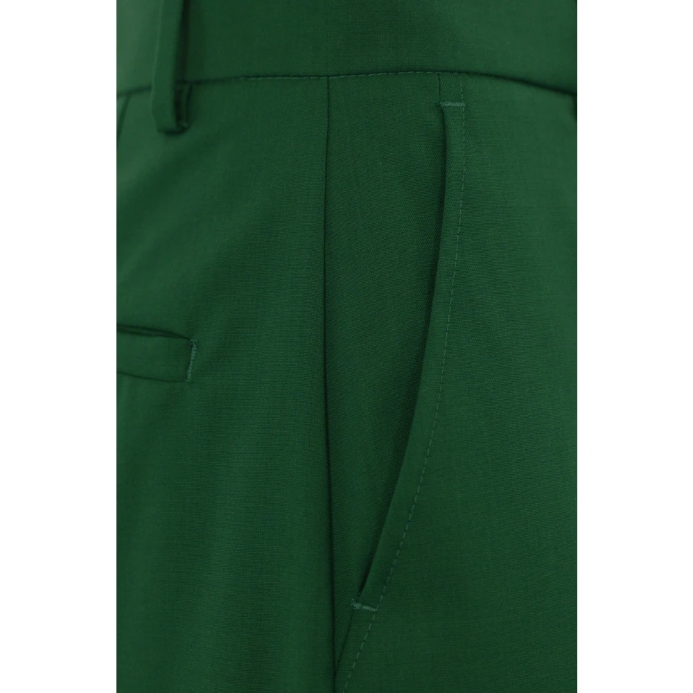 Max Mara Weekend Groene Wollen Stretch Broek Green Dames